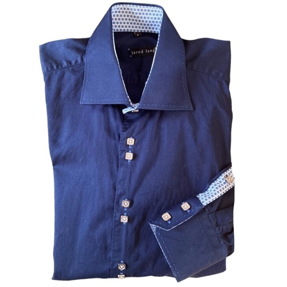 Jared Lang Men's Button-Down Shirt Long Sleeve Casual Shirt - Picture 7 of 7